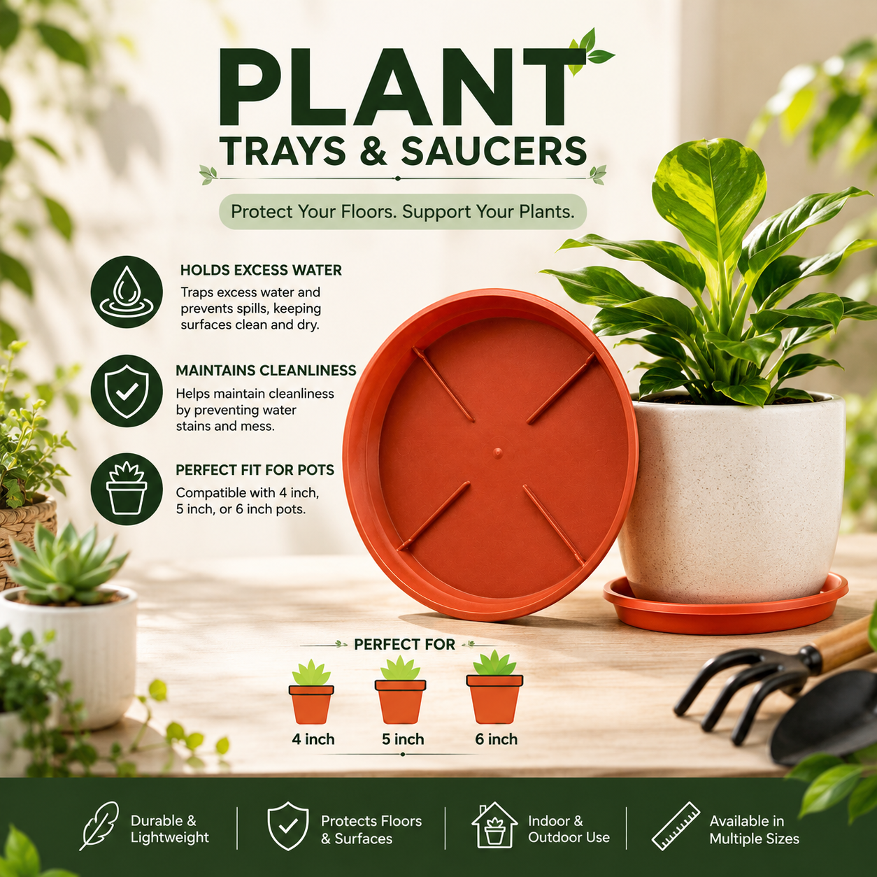 Plant Trays & Saucers
