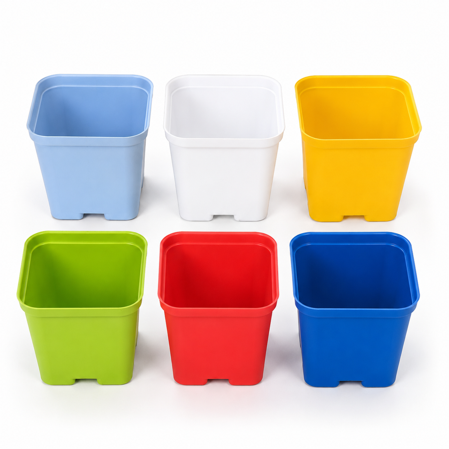 3 Inch (8cm x 8cm) Square Pots - Assorted Colours